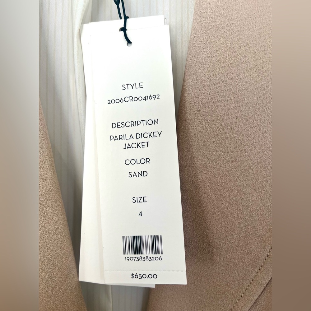 Veronica Beard Parila Satin Dickey Blazer Women’s Size 4 –Brand New With Tags - Picture 8 of 15